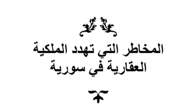 كتاب المخاطر التي تهدد الملكية العقارية السورية PDF كتاب المخاطر التي تهدد الملكية العقارية السورية PDF