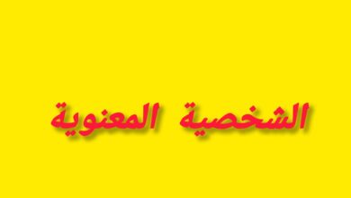 مفهوم الشخصية المعنوية والنتائج المترتبة عليها مفهوم الشخصية المعنوية والنتائج المترتبة عليها