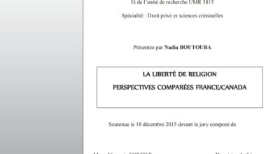 La liberté de religion: perspectives comparées France/Canada La liberté de religion: perspectives comparées France/Canada